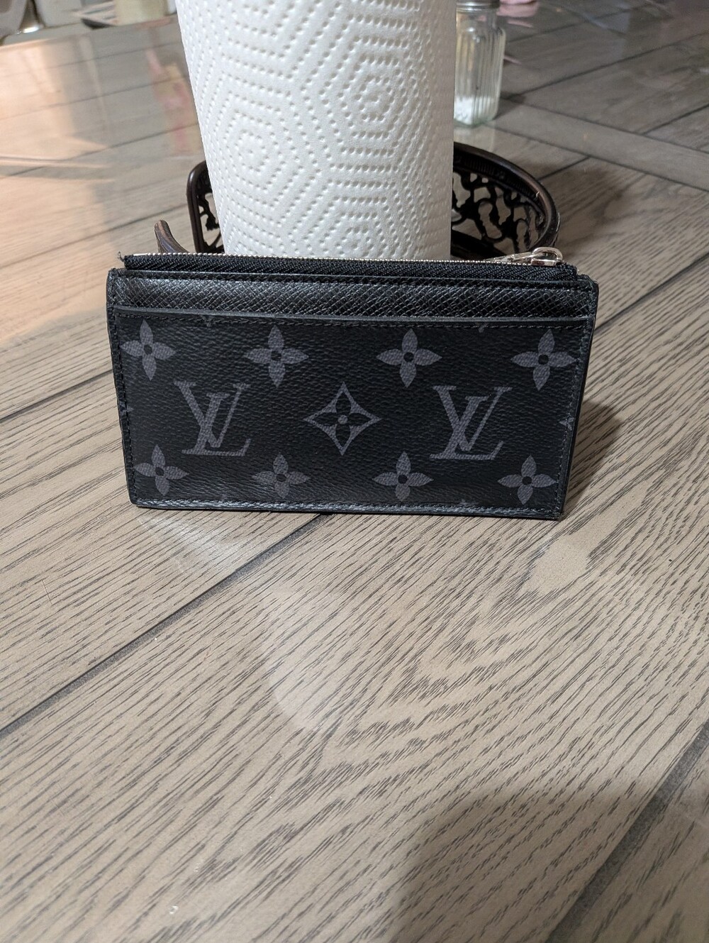 Louis Vuitton Black Monogram Card Holder Wallet